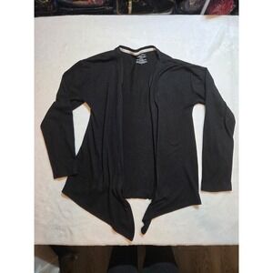317 Live 2 Lounge Women's Black Open Front Cardigan Sweater Long Sleeve Size S